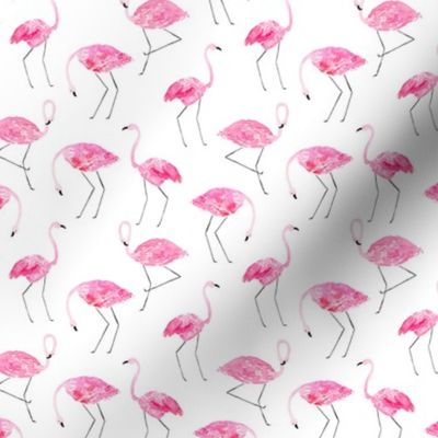 Small / Hot Pink Flamingos - Flamingo, Bird, Summer, Tropical