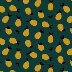 Lemons mustard on green