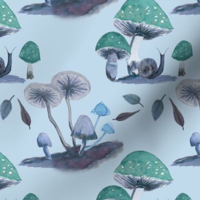 mushroom pattern fabricblues