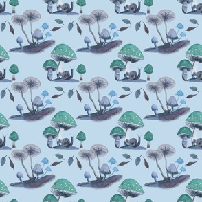 mushroom pattern fabricblues