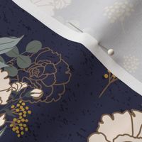 Rose Bouquet on Navy