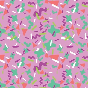 Pop Geo Geometric 90s  Green and magenta