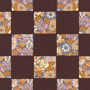 Floral check in choco