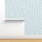 Crib 2 / cute and playful geometric pattern with crib shapes baby blue