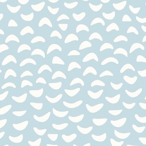 Crib 2 / cute and playful geometric pattern with crib shapes baby blue