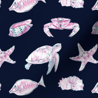 Sealife Pattern Dark