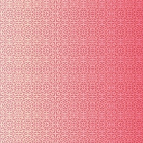 Tropical Geometric Pink and Cream to Red Ombre Gradient