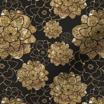 Gold flowers Pattern