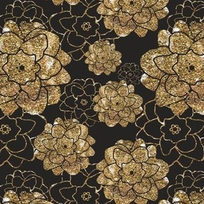 Gold flowers Pattern