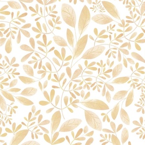   Gold leaves( version on white)