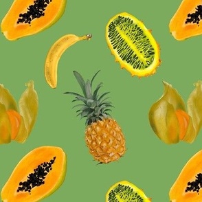 Exotic fruits pattern