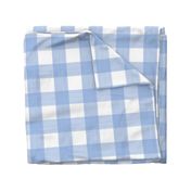 3" Cornflower Blue on White Buffalo Plaid f