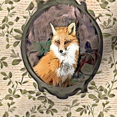 fox and hound in antique frames