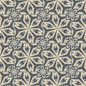 cream and blue icelandic snowflakes