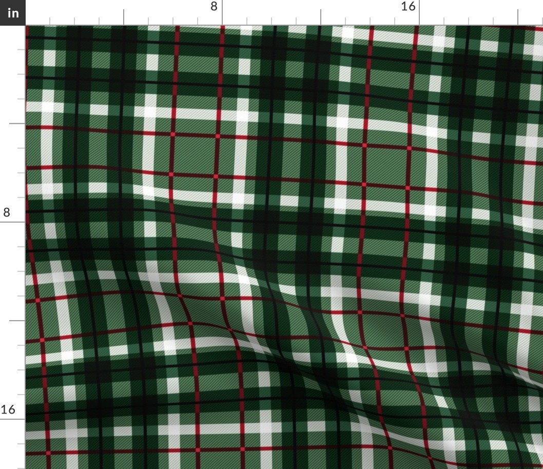 Little Christmas Plaid traditional check design tartan trend green red white winter 