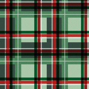 Quirky linnen Christmas Plaid traditional check design tartan trend green red mint on white winter 