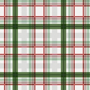 Modern western Christmas Plaid traditional check design tartan trend green red mint on white winter 