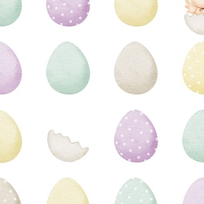 Easter Eggs//White - Large
