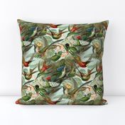 Vintage Hummingbird Pattern (small)