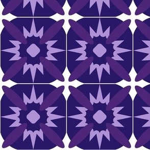 Geometric grid - Violet - Large