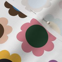 Cosmos (Multi on White) || scandi floral