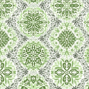 Fresh celadon Green Tessellated Talavera - Small scale