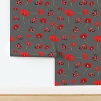 ladybird floral grey