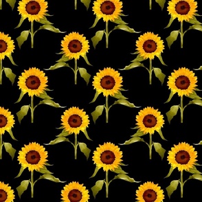 Sunflower Pattern 2 Dark