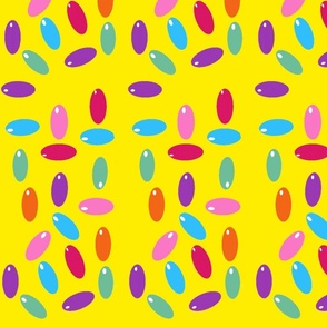 Jelly Beans on Yellow 