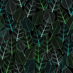 Night Pattern of Delicate Leaves