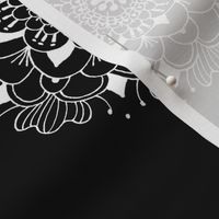 embroidery flower (8in black tile) - tatiana