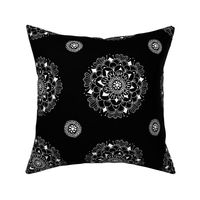 embroidery flower (8in black tile) - tatiana