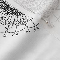 embroidery flower (8in white tile) - boa sr