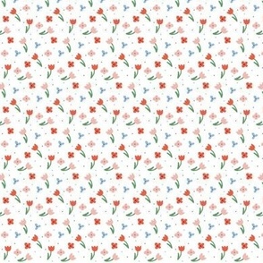 Mini Tulip Floral Fabric