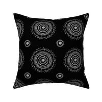 fill-a-yard embroidery flower (6in black tile) - phoenicia