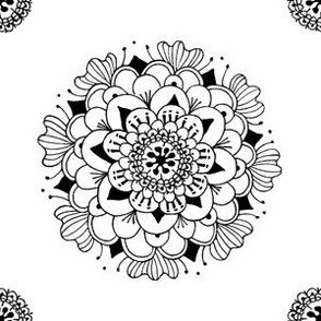 fill-a-yard embroidery flower (6in white tile) - tatiana