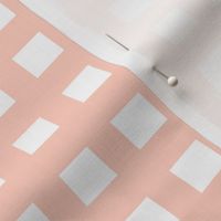 thick wobbly grid - pink  + white