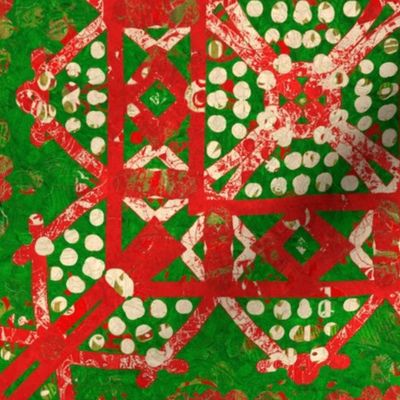 Christmas Festival: Mottled Blocks - 12in x 12in 