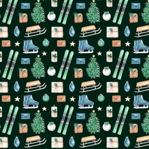 Christmas Pattern 7 Green