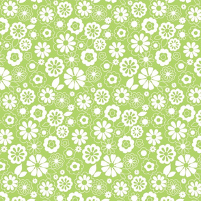 Two Tone Graphic Flowers