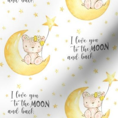 Teddy Bear on Moon, I love you to the MOON and back