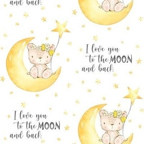 Teddy Bear on Moon, I love you to the MOON and back