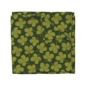 Lucky Little Clovers Lg | on Dark Green