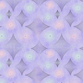 Abstract shapes pastel periwinkle