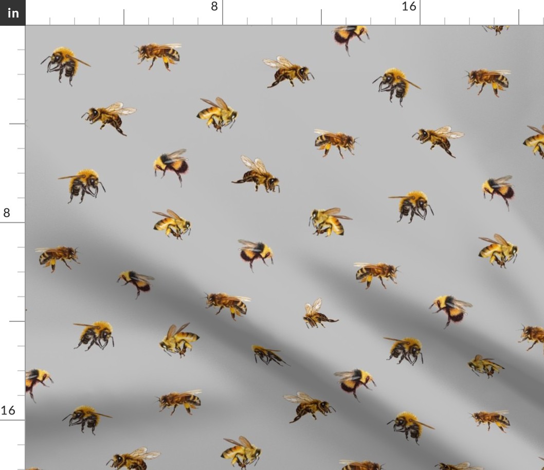 Honey Bees - Medium - Gray