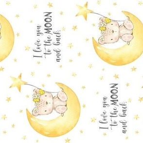 Teddy Bear on Moon, I love you to the MOON and back ROTATED