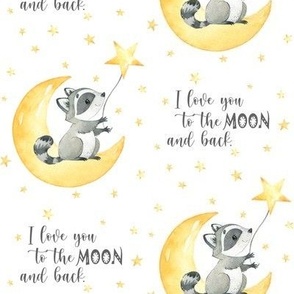 Little Raccoon on Moon, I love you to the MOON and back