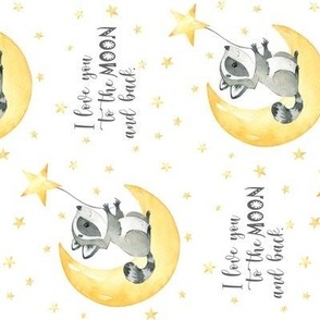 Little Panda on Moon, I love you to the MOON and back ROTATED