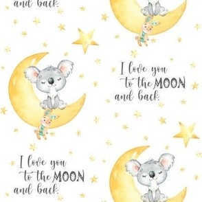 Little Koala Bear on Moon, I love you to the MOON and back