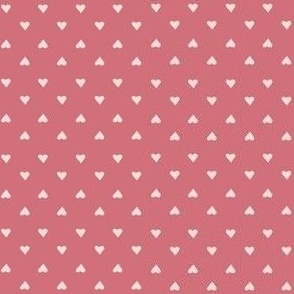 Two Way Hearts - Beige on Pink